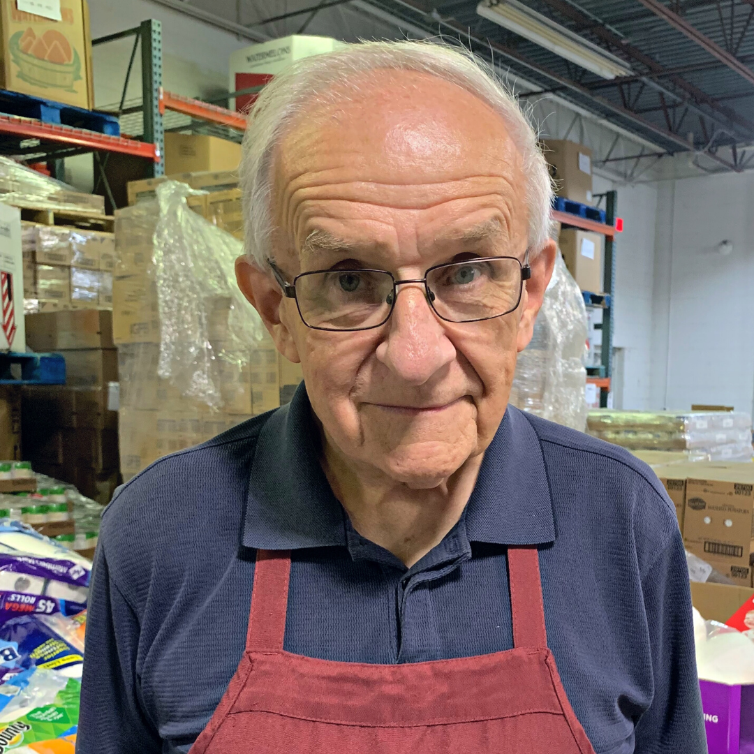 Gerry Syrba marks 27 years of volunteering at the food bank
