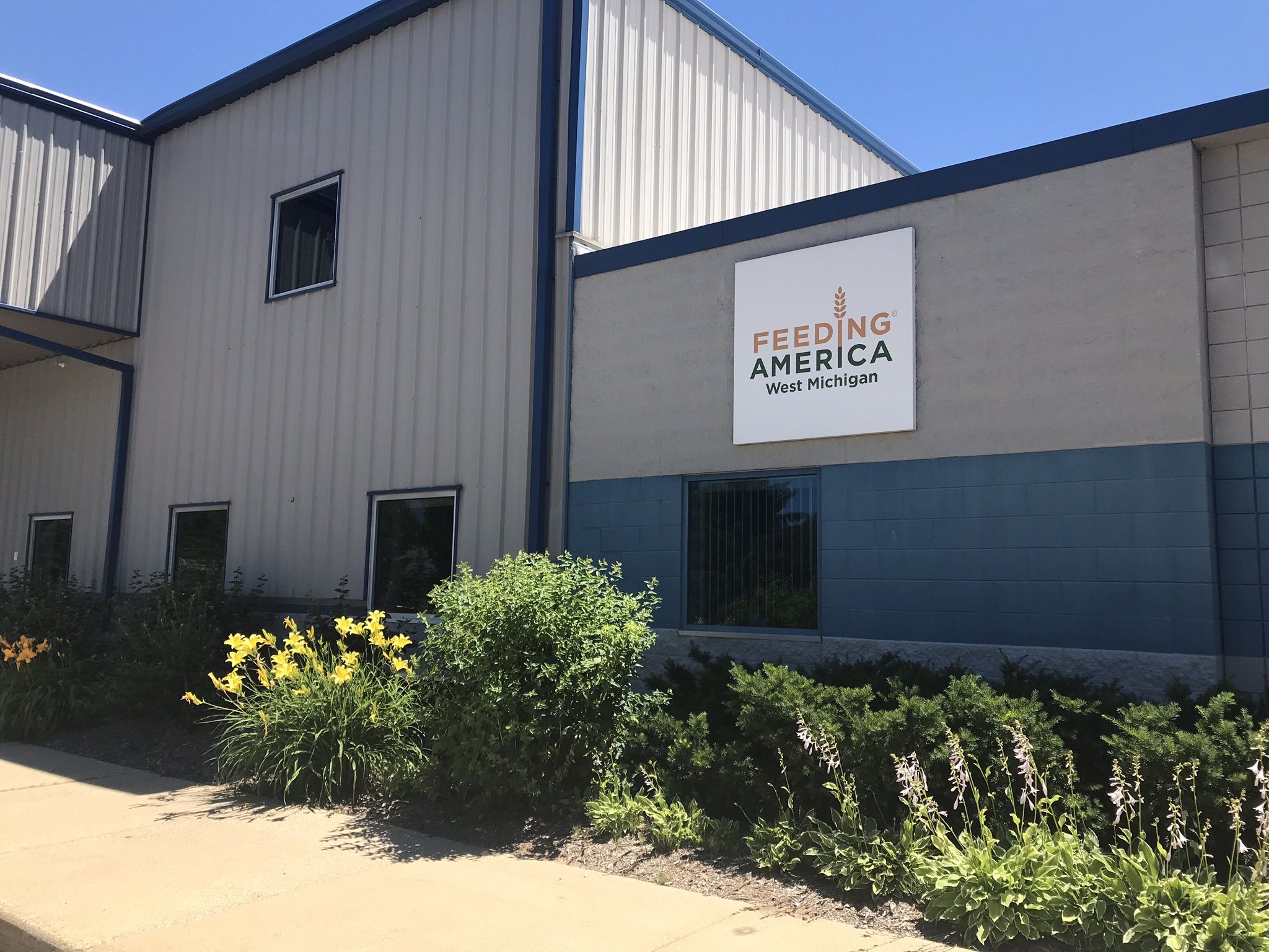 Front of Feeding America West Michigan food bank