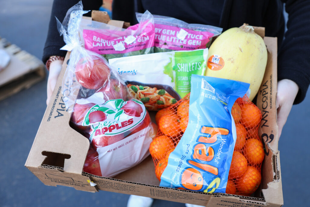 Box of food filled with fresh produce